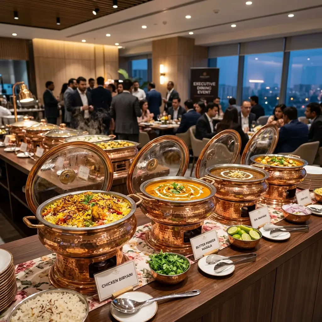 Corporate catering setup in Noida office