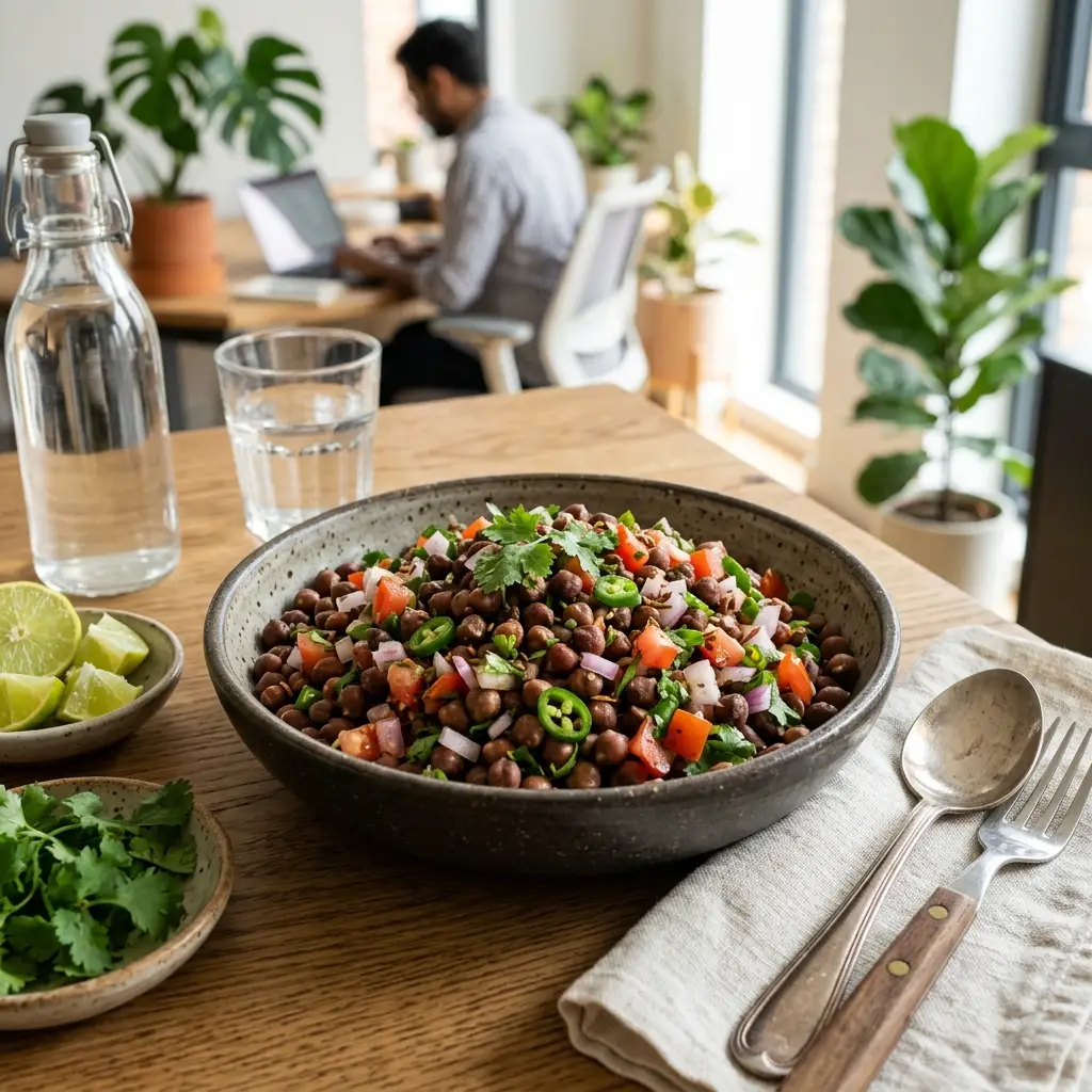 Healthy Indian chana salad